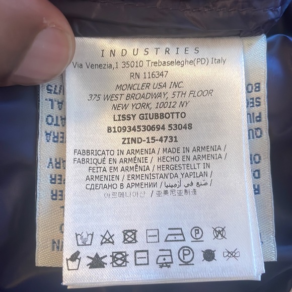 VINTAGE Womens Navy Moncler “Lissy Giubbotto” puffer jacket, size small (New) - Picture 7 of 7